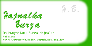 hajnalka burza business card